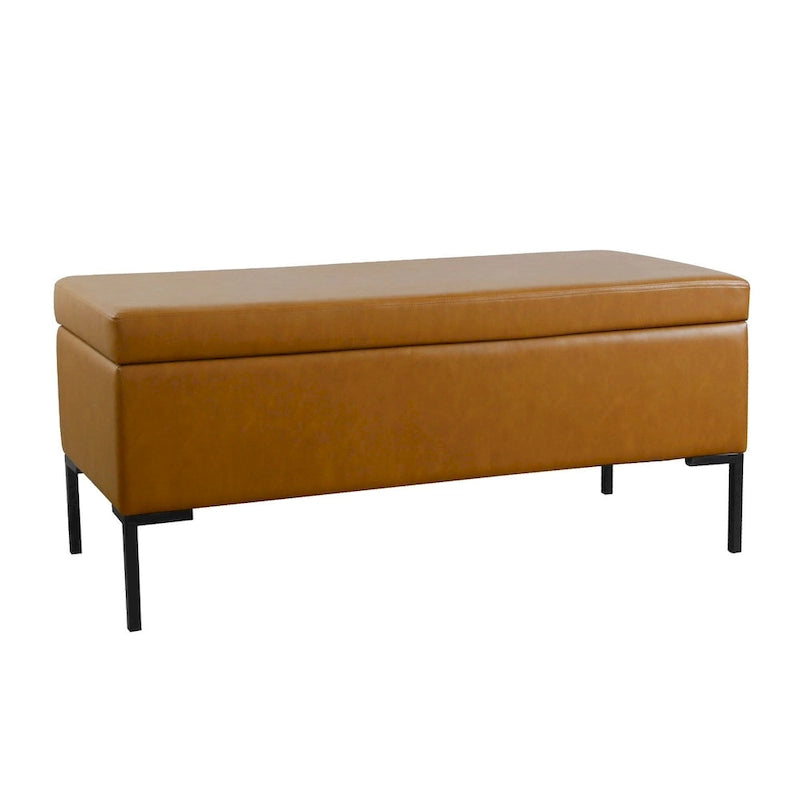 Banc de rangement avec pieds en métal