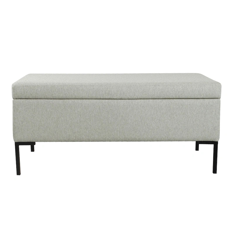 Banc de rangement avec pieds en métal