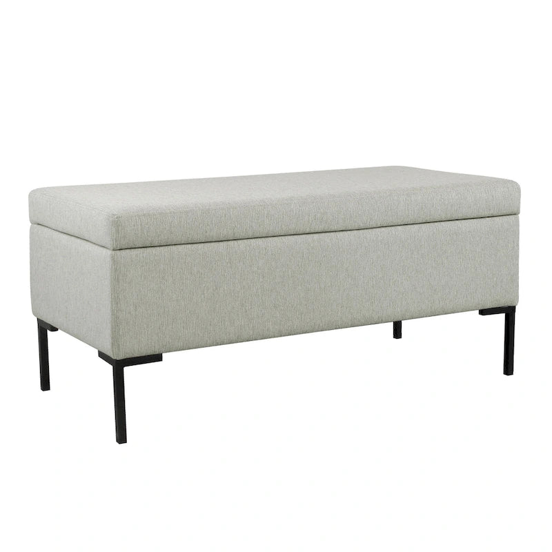 Banc de rangement avec pieds en métal