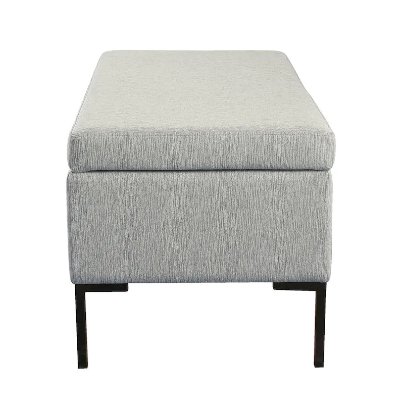 Banc de rangement avec pieds en métal