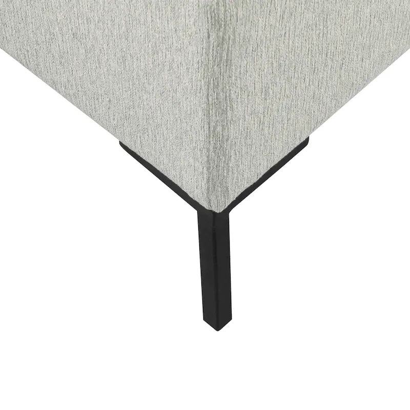 Banc de rangement avec pieds en métal