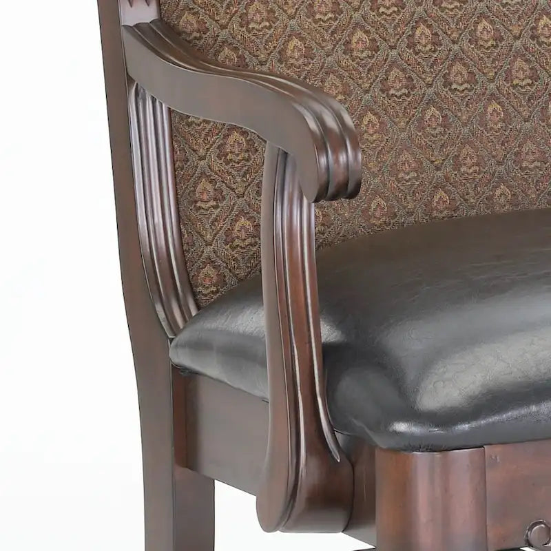 Fauteuil sculpté marron