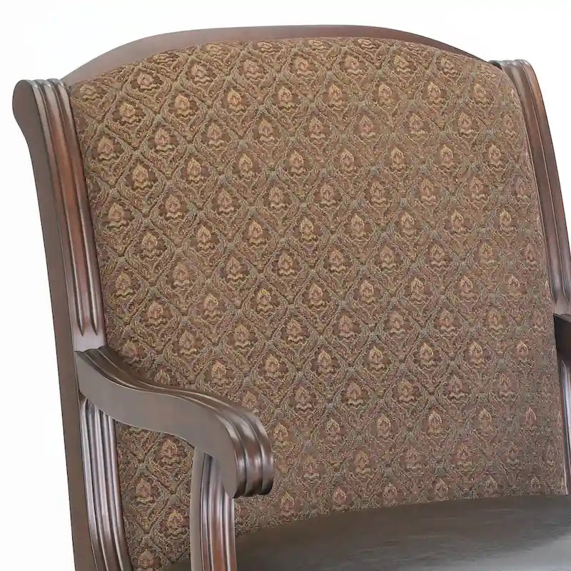 Fauteuil sculpté marron