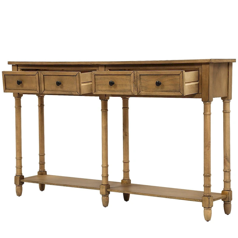 Console de cheminée de ferme avec deux tiroirs de rangement
