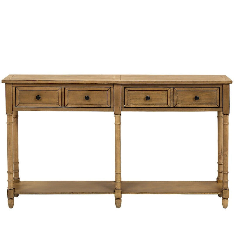 Console de cheminée de ferme avec deux tiroirs de rangement