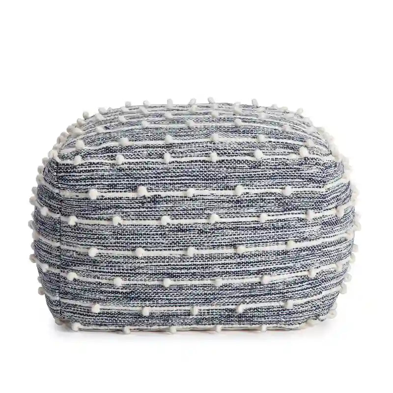 Pouf ottoman carré de 56 cm – Repose-pieds fait main pour salon, chambre, chambre d'enfant, crèche