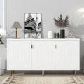 Meuble TV moderne pour téléviseur jusqu'à 70 pouces, console avec étagères réglables, buffet de rangement pour salon
