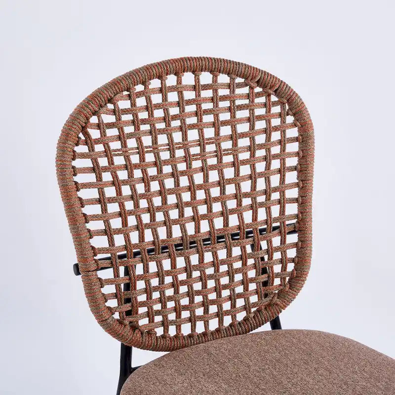 Lot de 4 chaises de salle à manger rembourrées avec pieds en métal